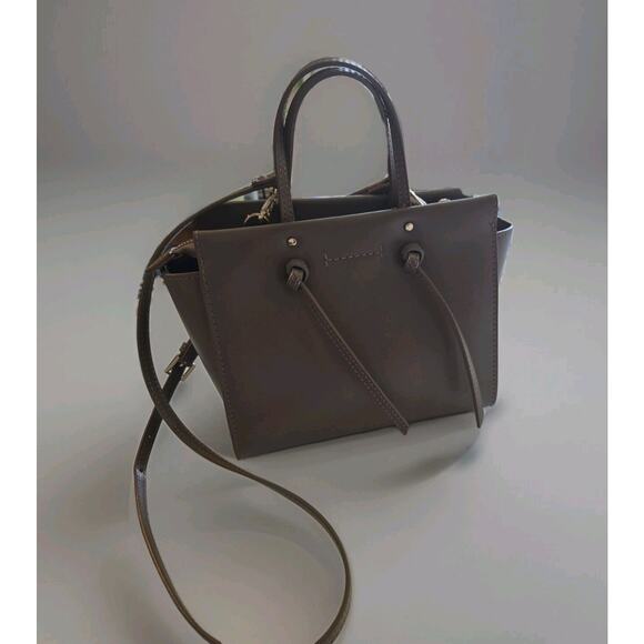 Zara Leather Crossbody Purse - ASH Brown Detachable Straps Party Cocktail - Picture 1 of 8